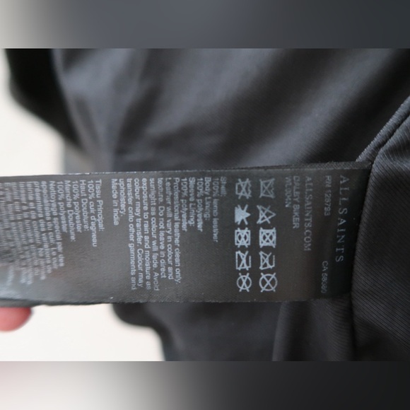 All Saints Dalby Leather Biker Jacket - Picture 9 of 9